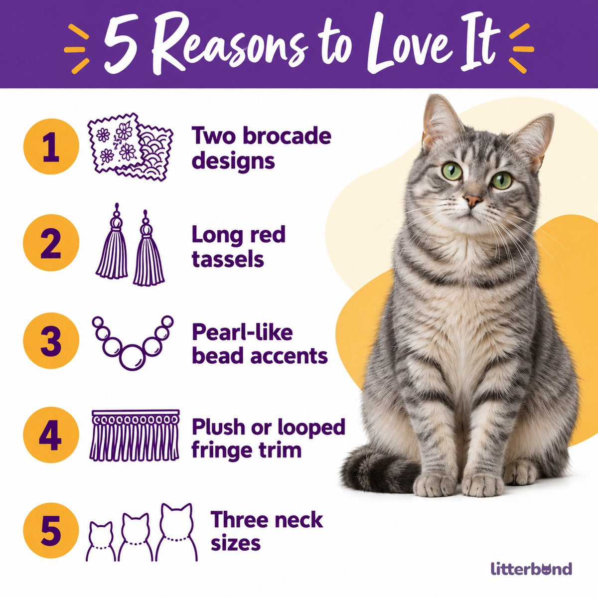 Brocade Tassel Collar Bib for Photos - 5 reasons to love it
