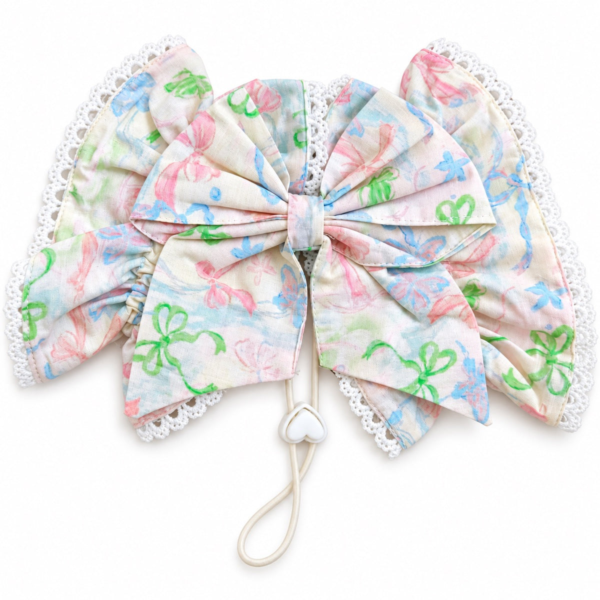 Bow Ear Covers for Dog Photos - Pastel Bow Print