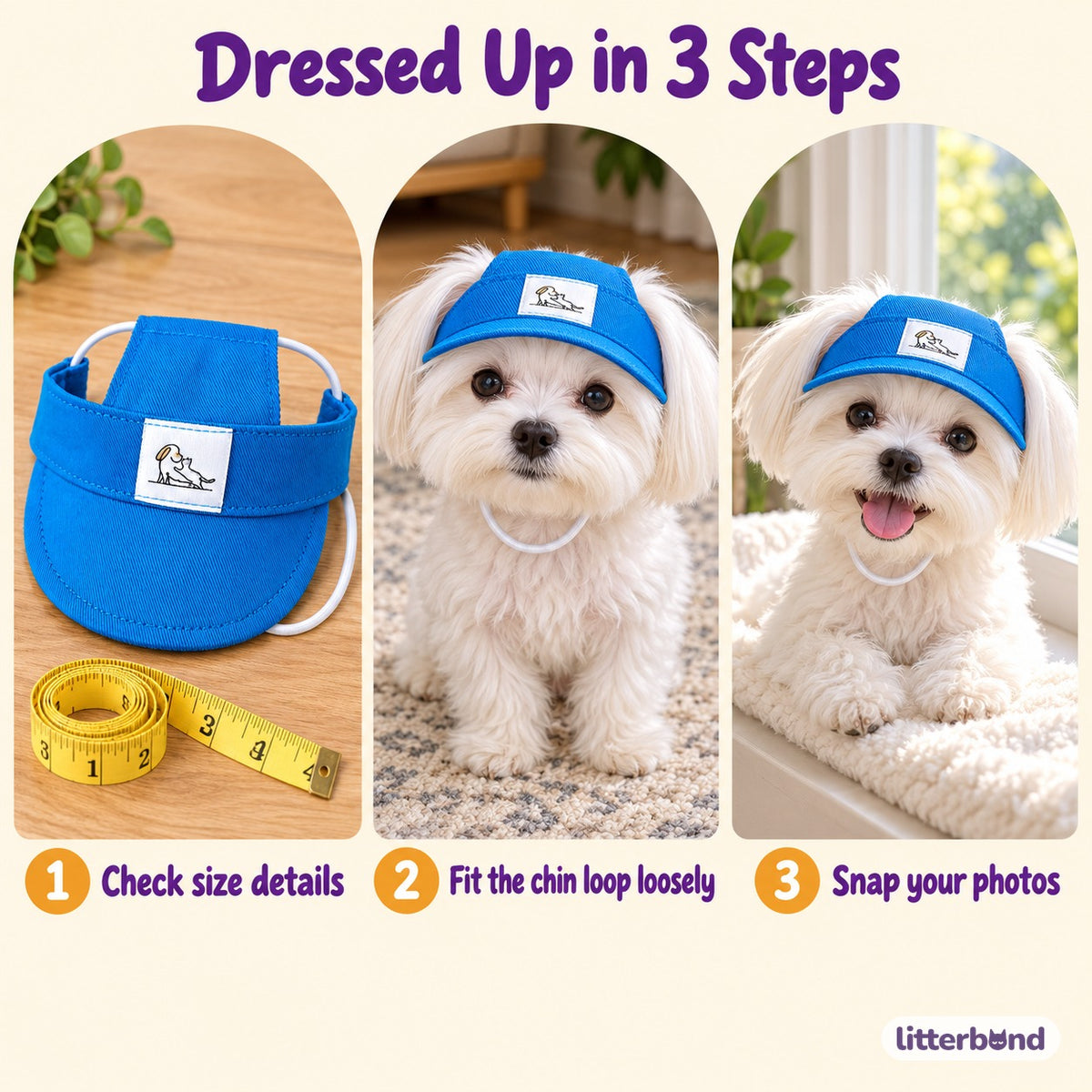Color Pop Visor Cap for Photos - how to put it on