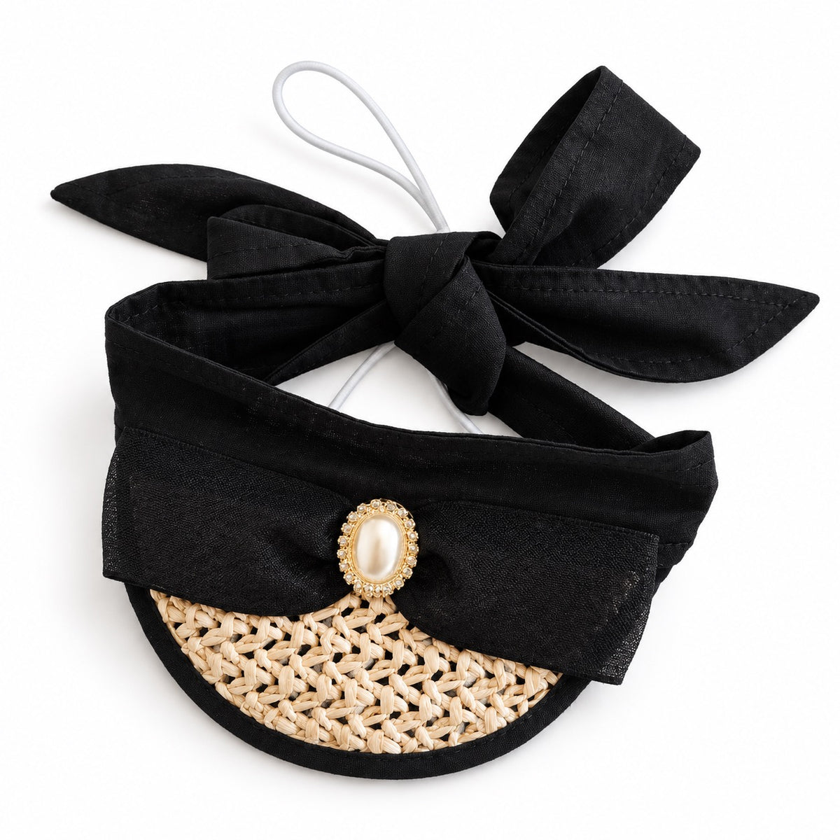 Black Bow Visor for Photos - Black Bow