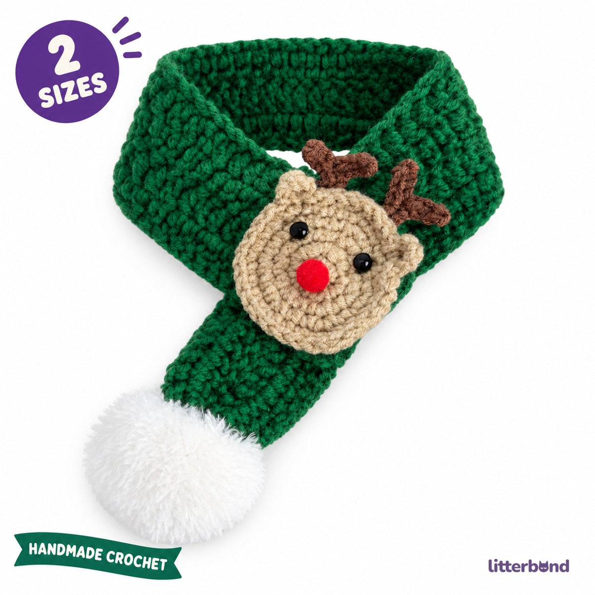 Reindeer Crochet Scarf