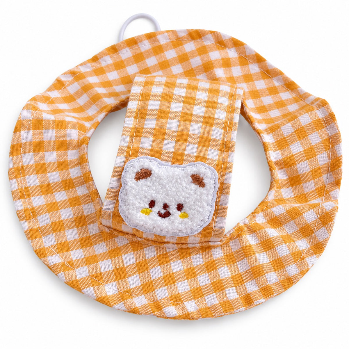 Gingham Bear Hat for Photos - Yellow Gingham