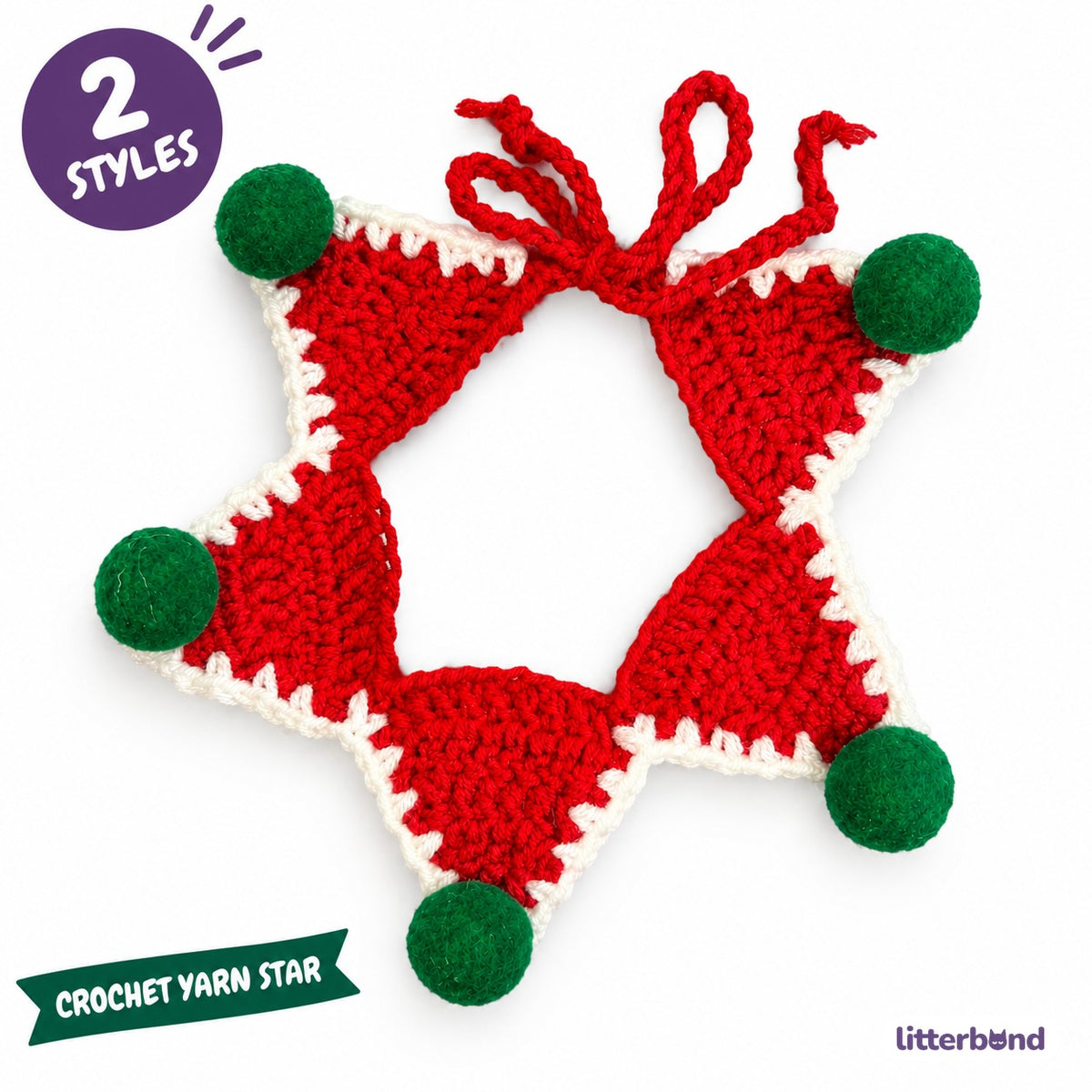 Five-Point Star Crochet Collar