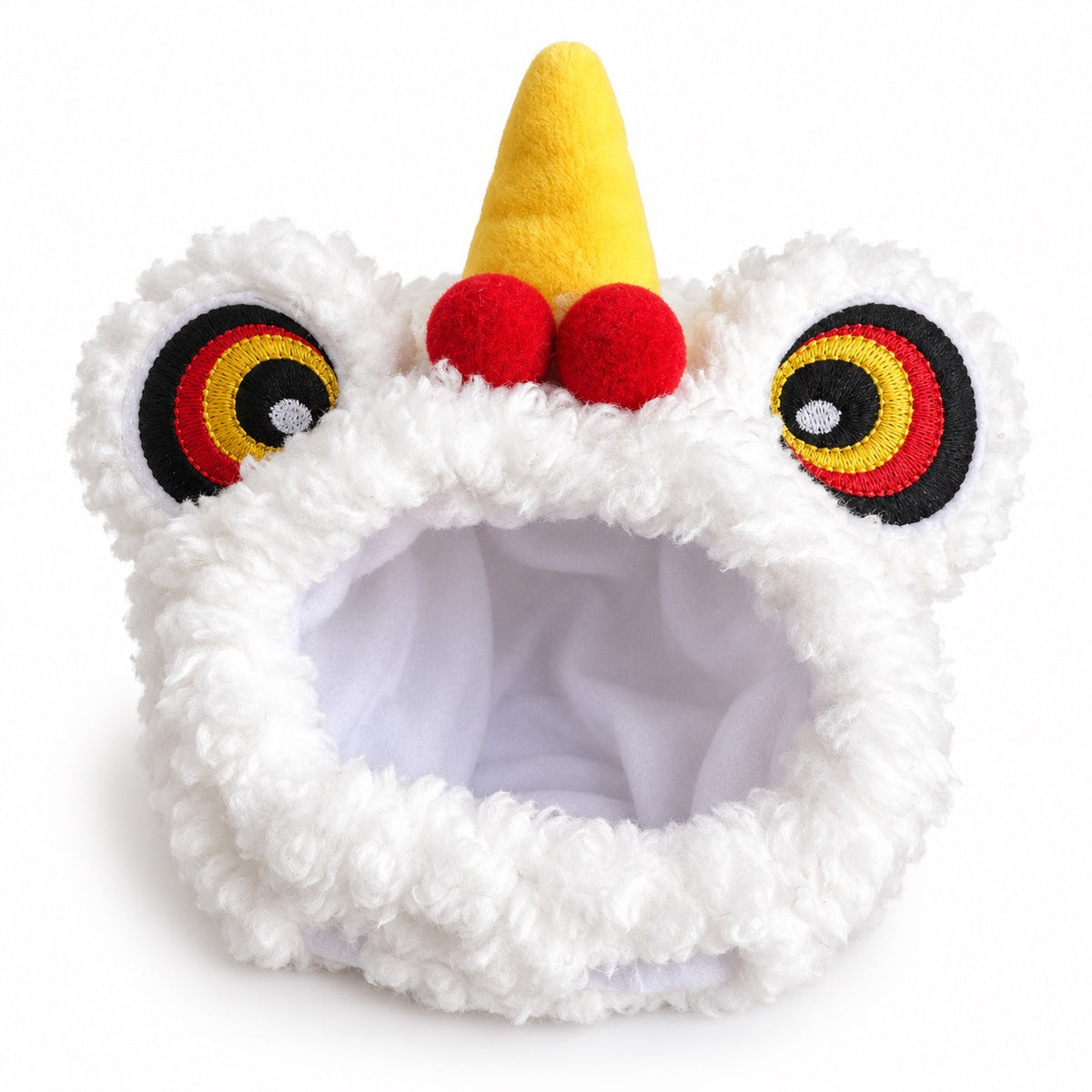 White Lion Dance Hat for Photos - White Lion
