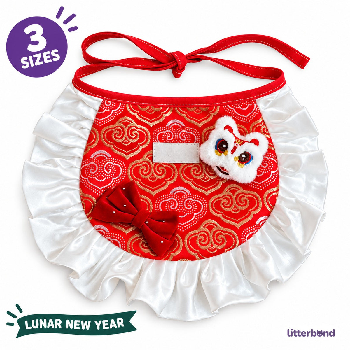 Lion Dance Ruffle Bib for Photos