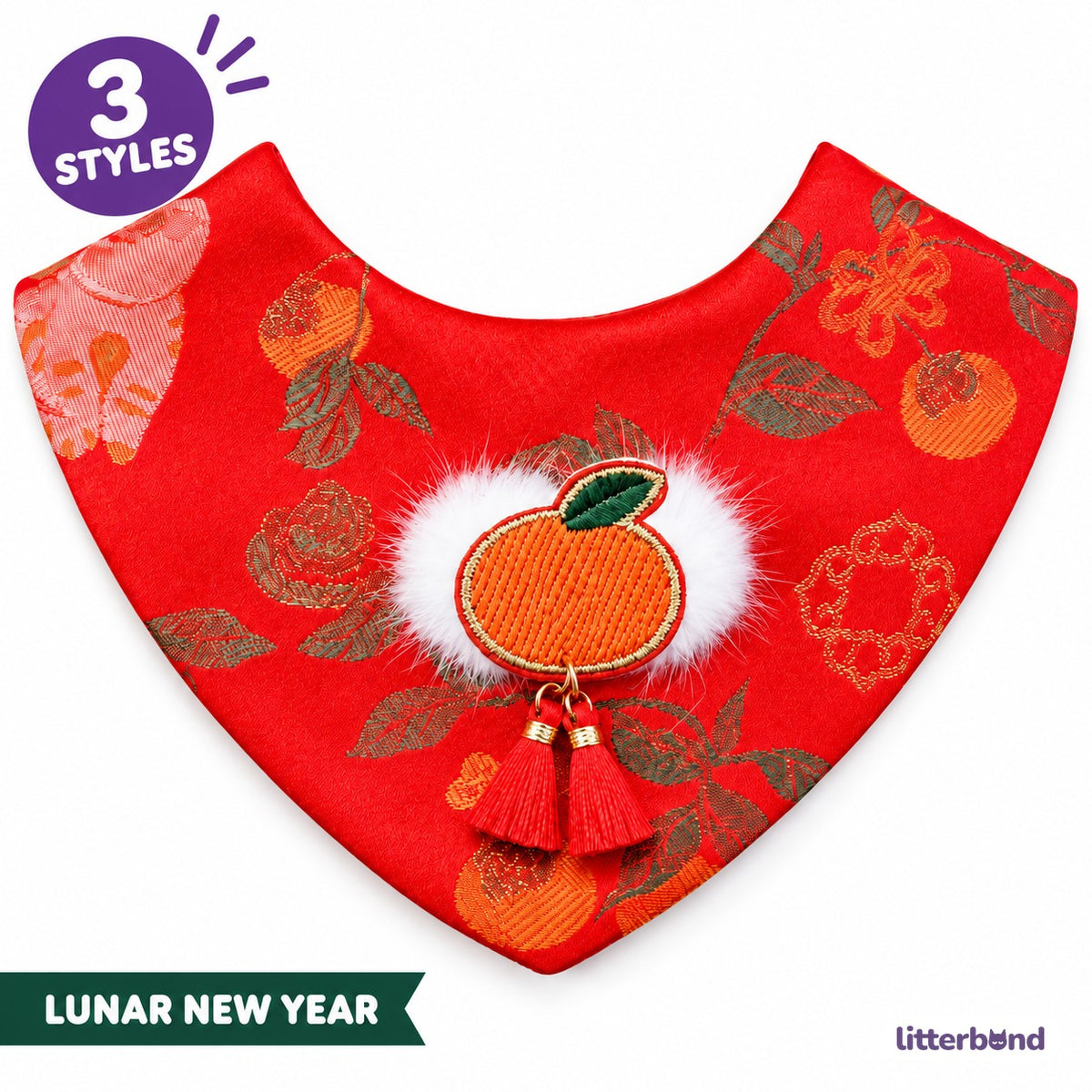 Brocade Tassel Bib for Festive Photos