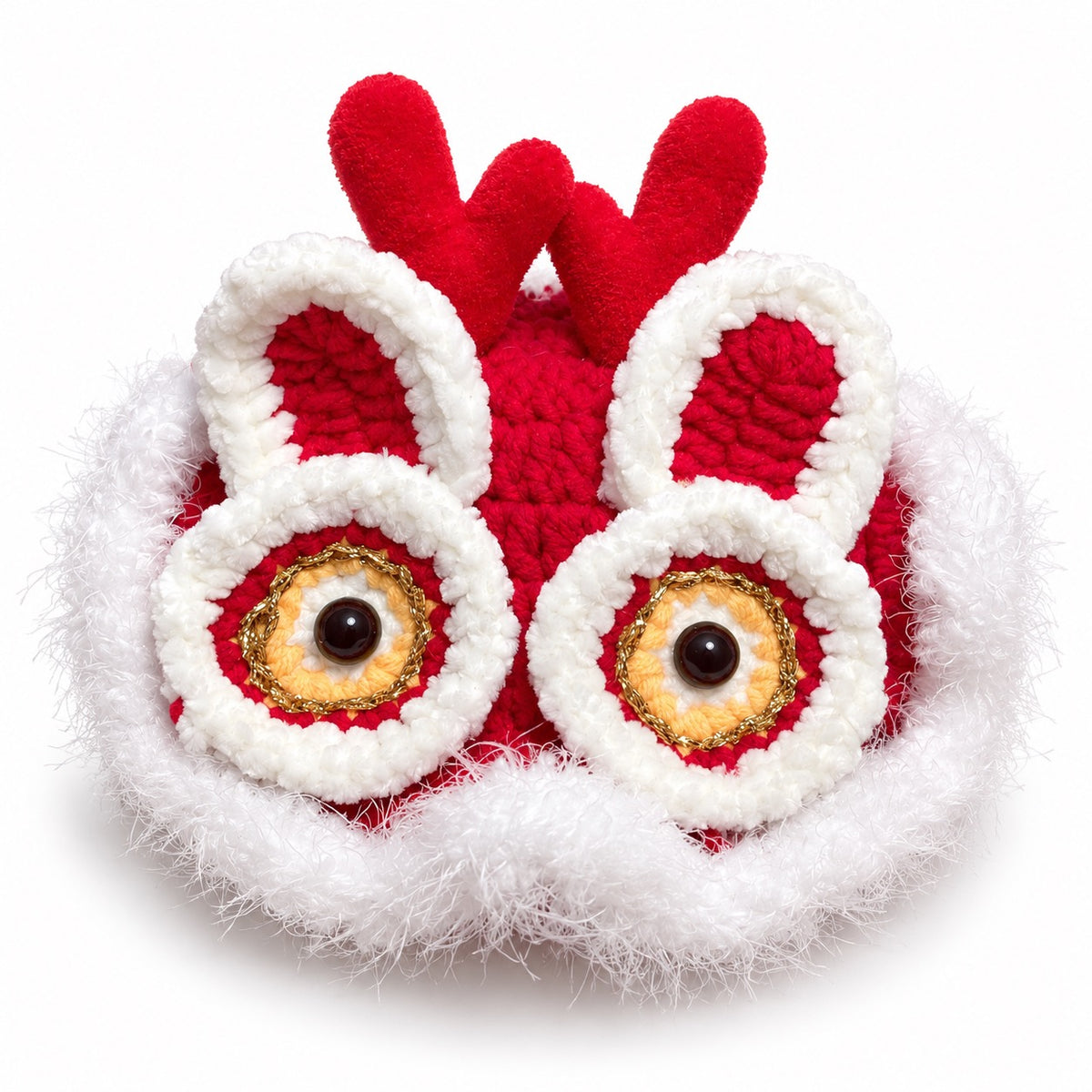 Dragon Horn Hat for Photos - Red Horns