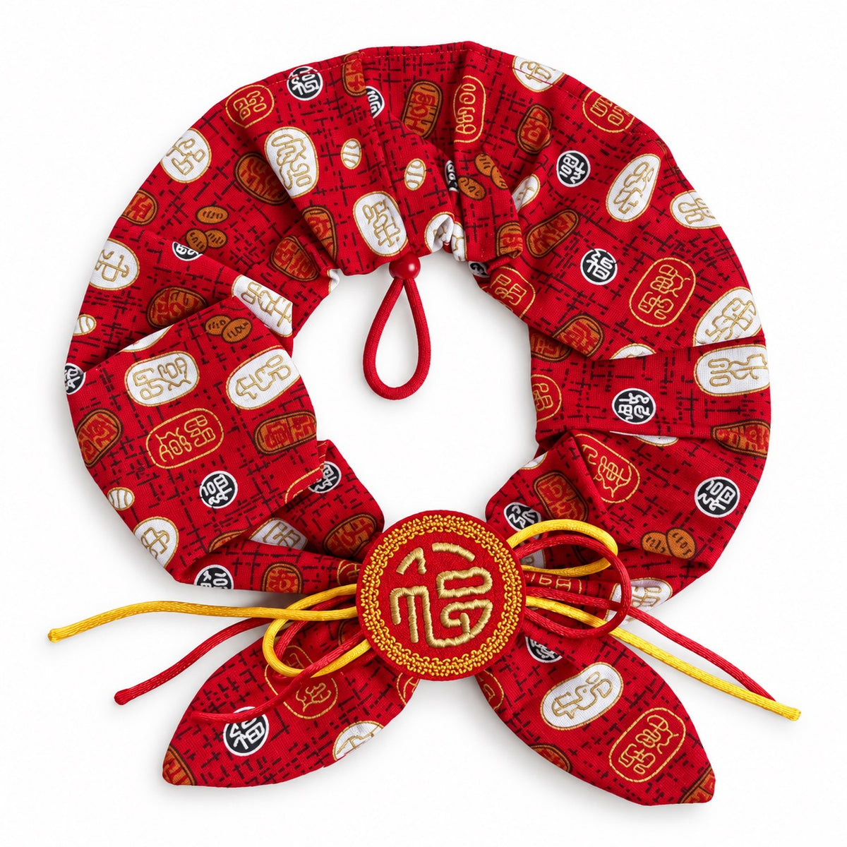 Crimson Ruffle Collar for Photos - Round Character