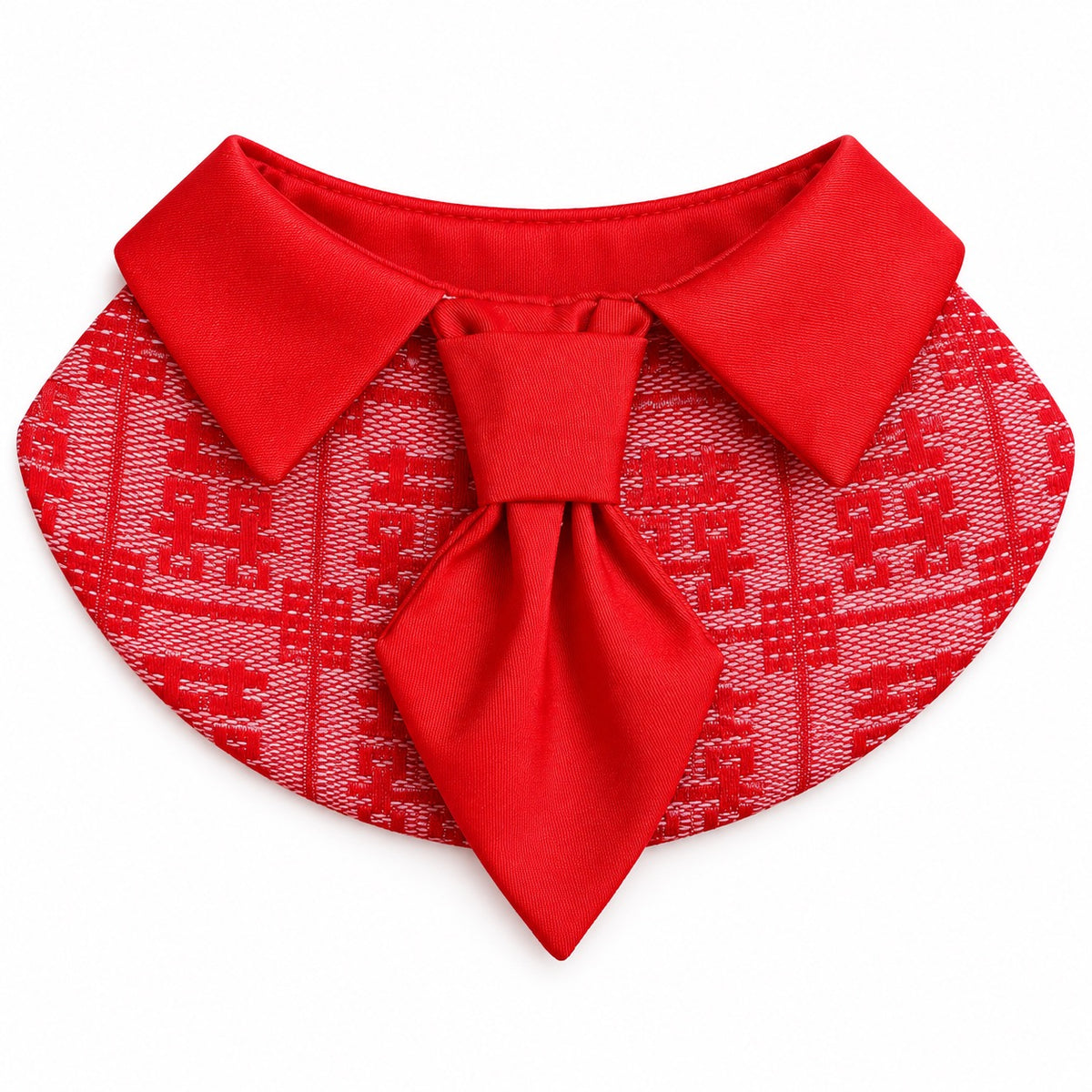 Red Collars for Wedding Photos - Red Bib with Pointed Tie