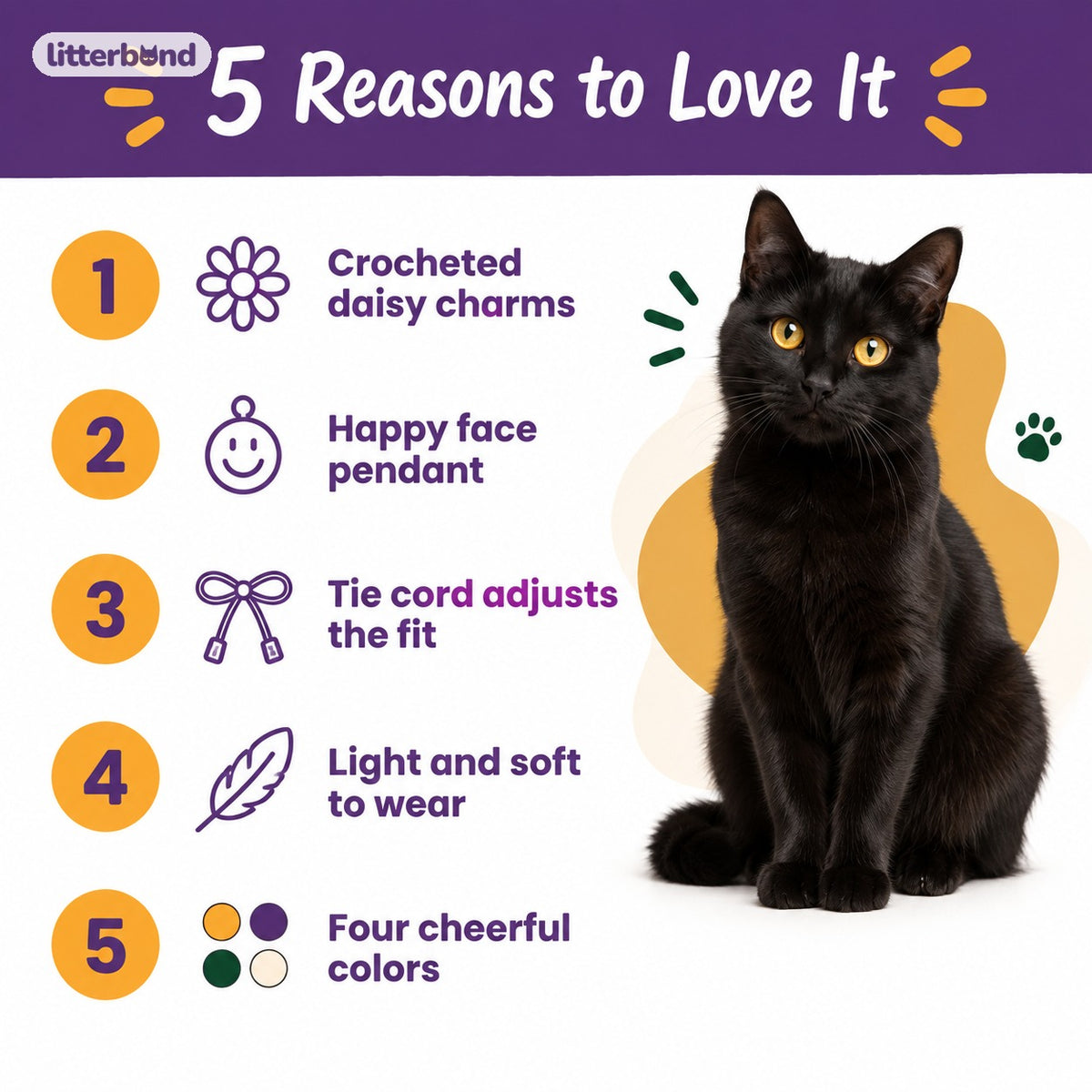 Daisy Happy Face Crochet Collar - 5 reasons to love it