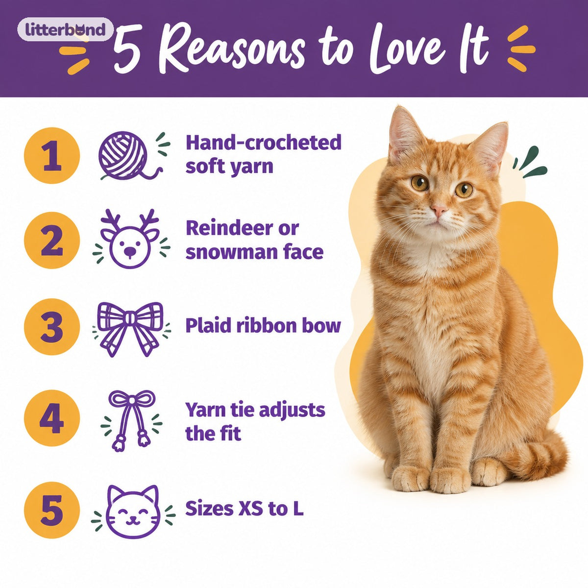 Reindeer & Snowman Crochet Collar - 5 reasons to love it