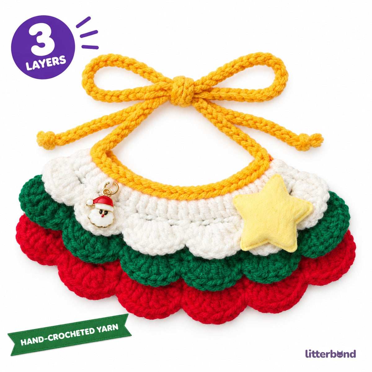Three-Tier Ruffle Star Collar