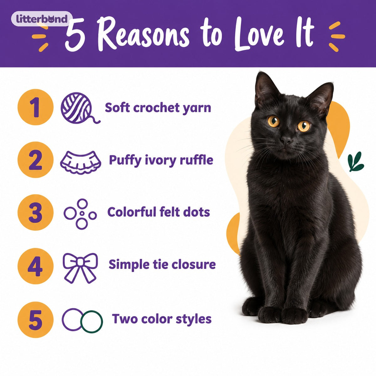 Felt Dot Ruffle Crochet Collar - 5 reasons to love it