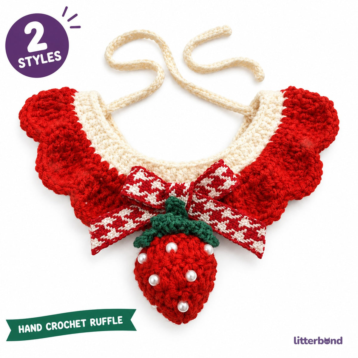 Strawberry & Berry Crochet Collar