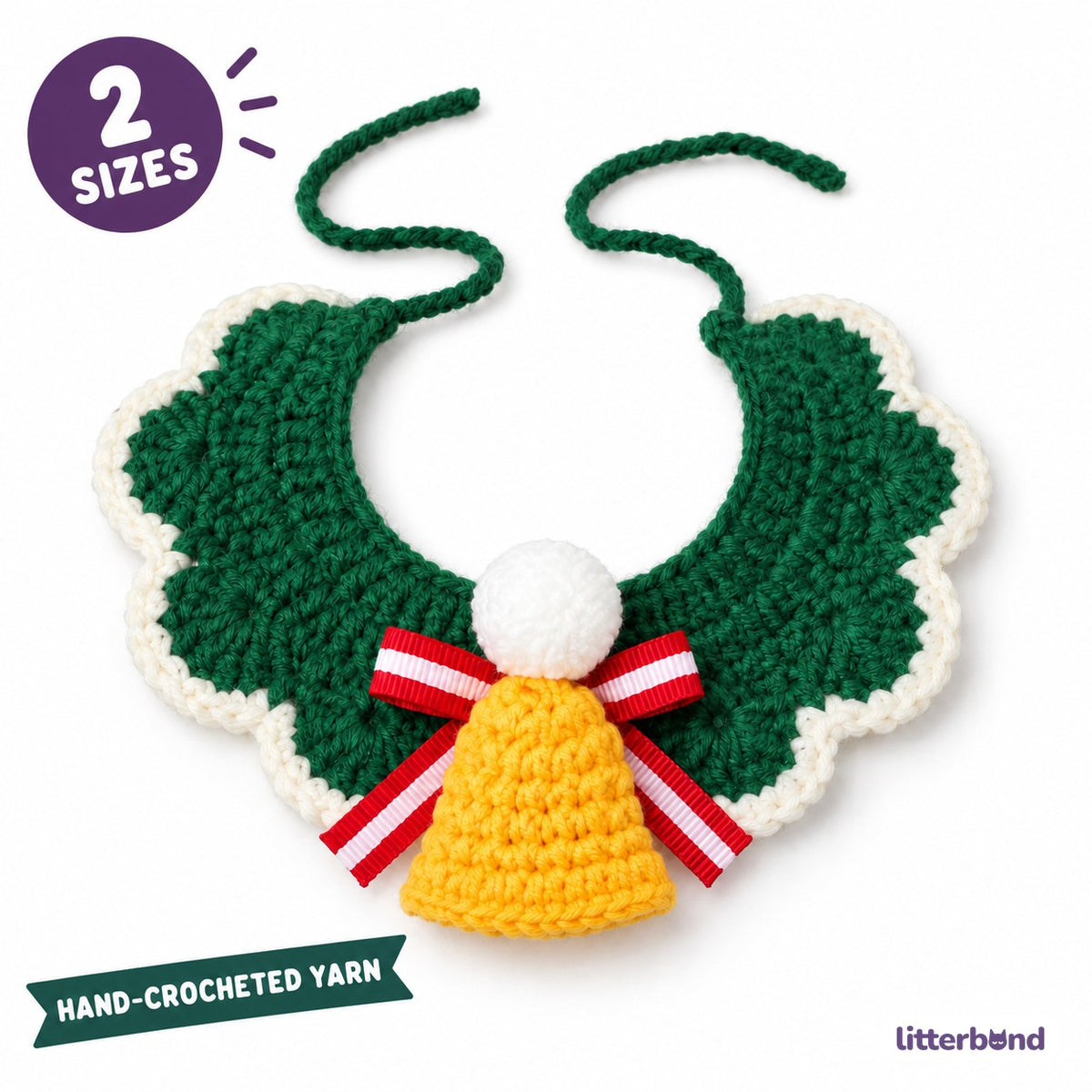 Green Bell Crochet Collar