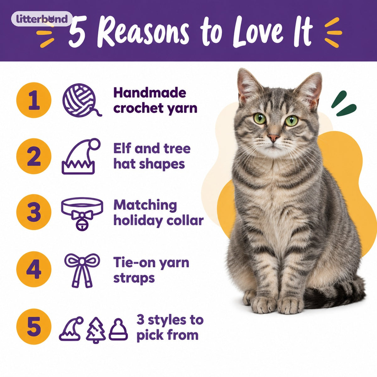 Elf & Tree Hat & Collar Set - 5 reasons to love it