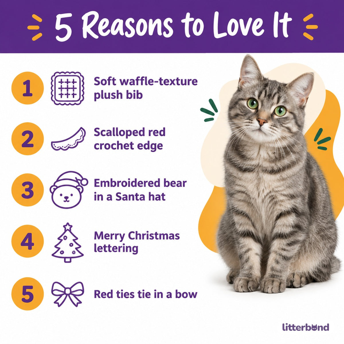 Merry Christmas Bear Bib - 5 reasons to love it