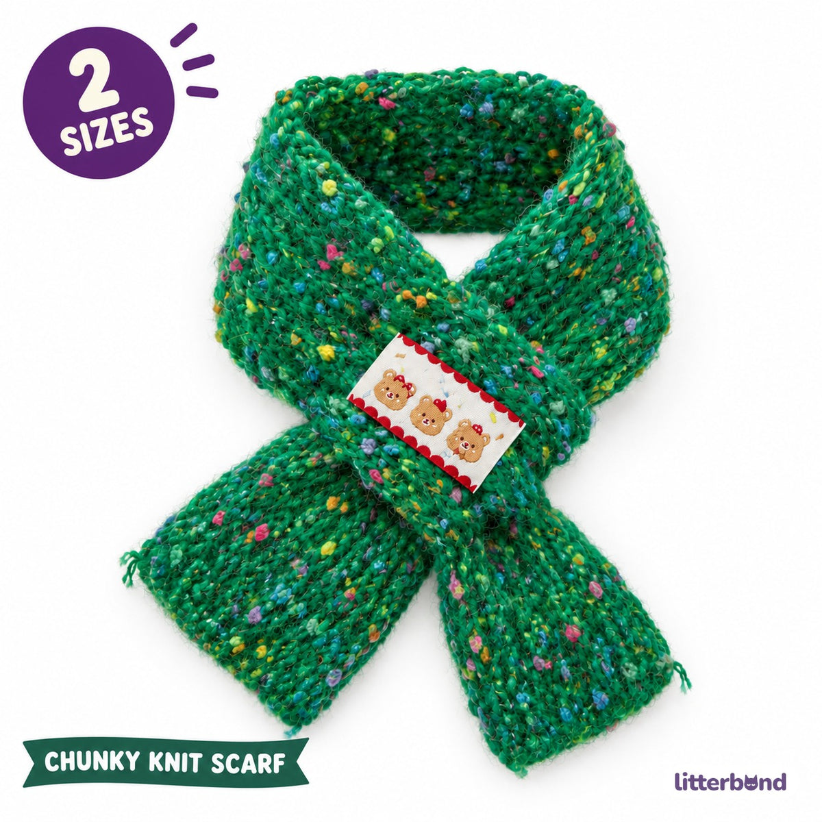Speckled Green Loop Scarf