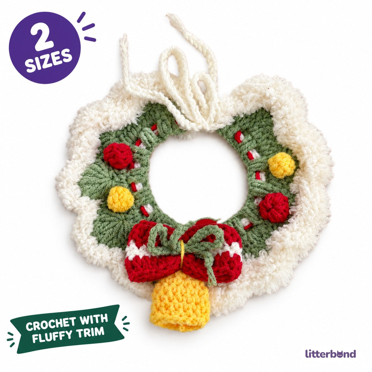 Fluffy Wreath Crochet Collar