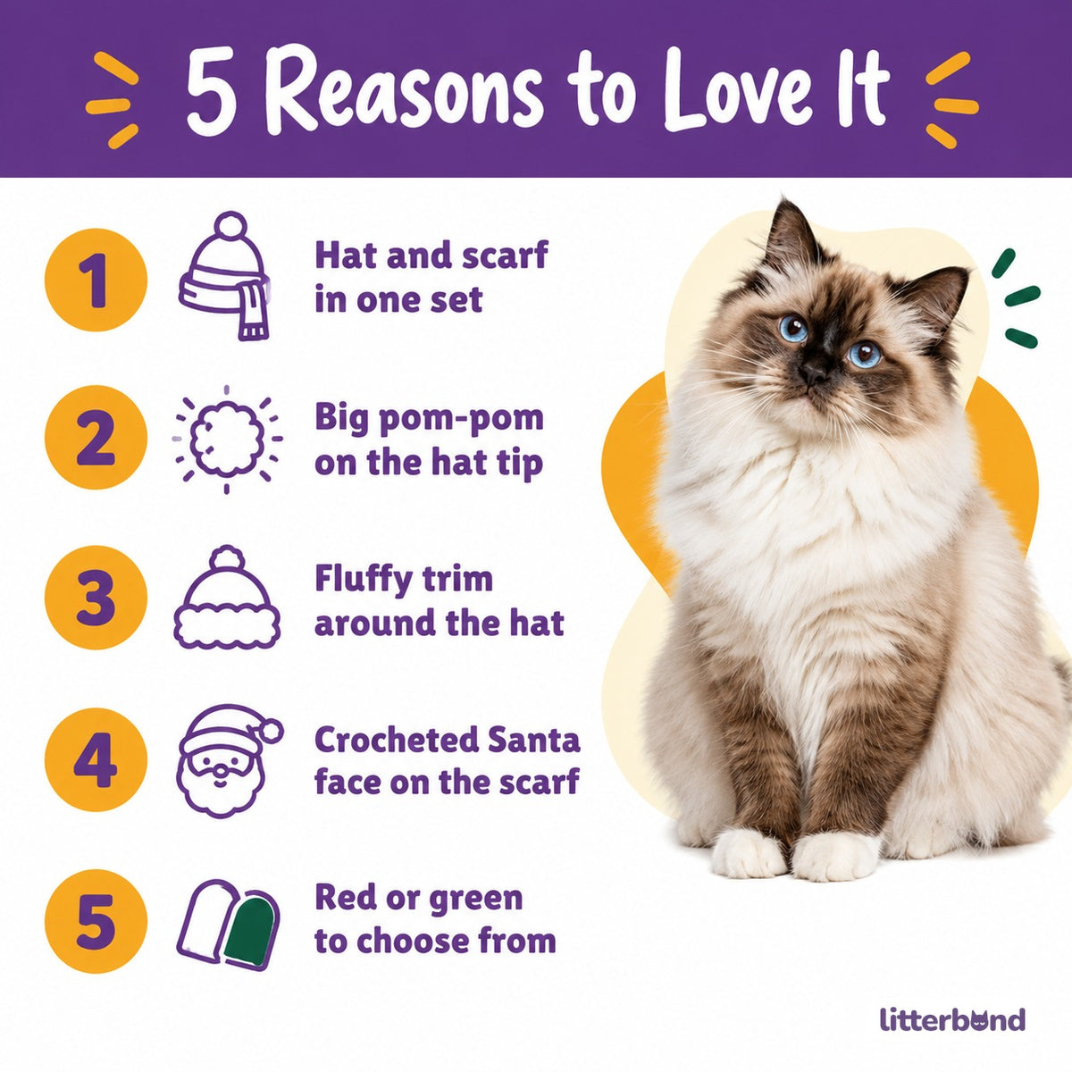 Santa Face Scarf & Bonnet Set - 5 reasons to love it