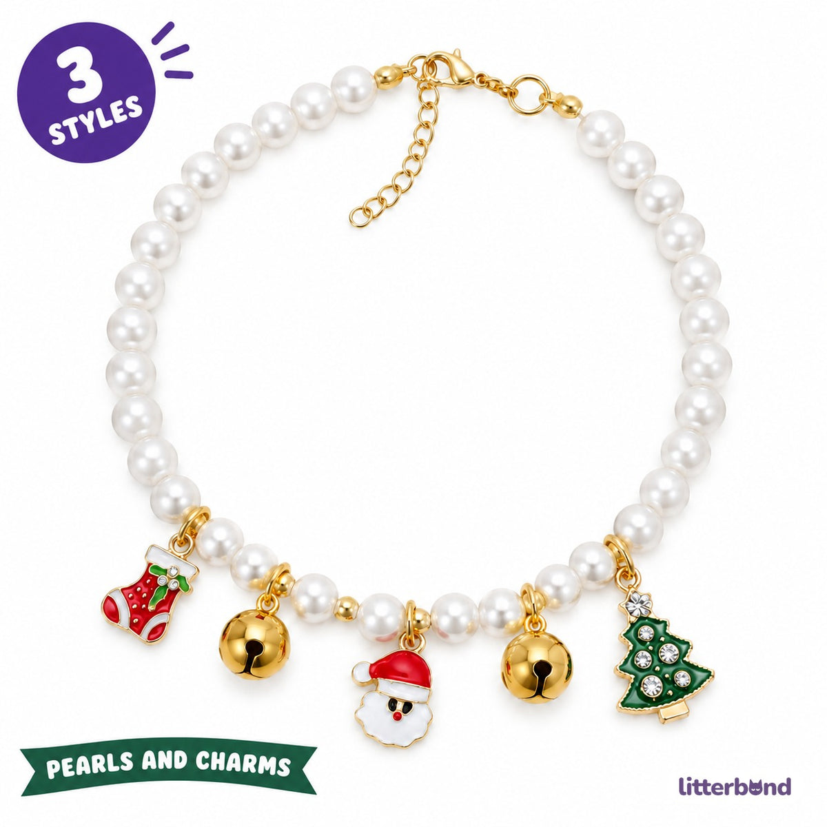 Pearl-Look Charm Necklace