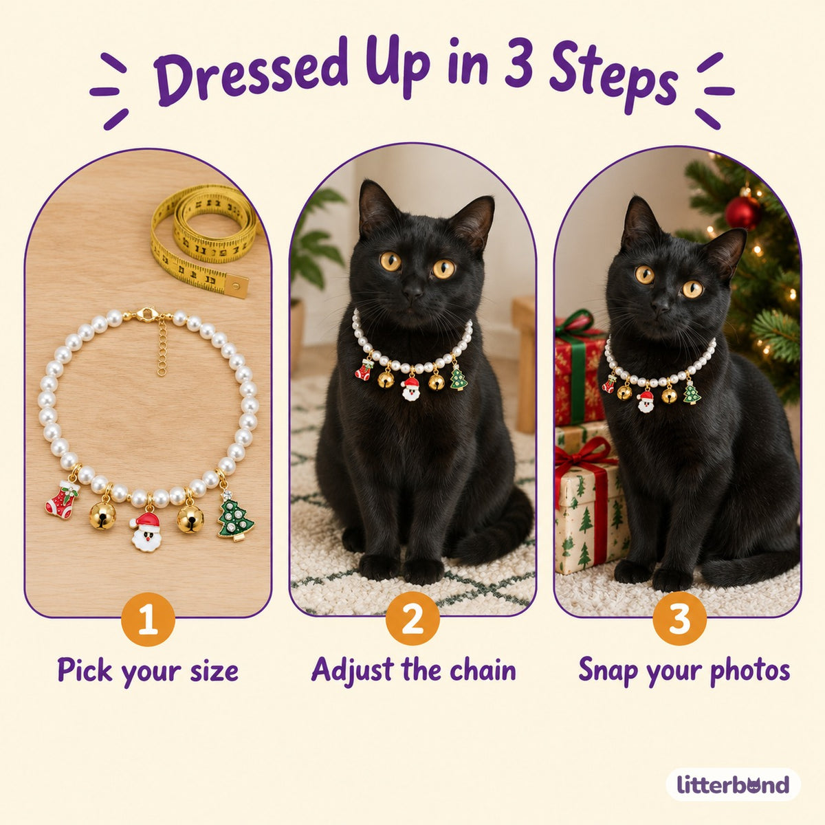 Pearl-Look Charm Necklace - how to put it on