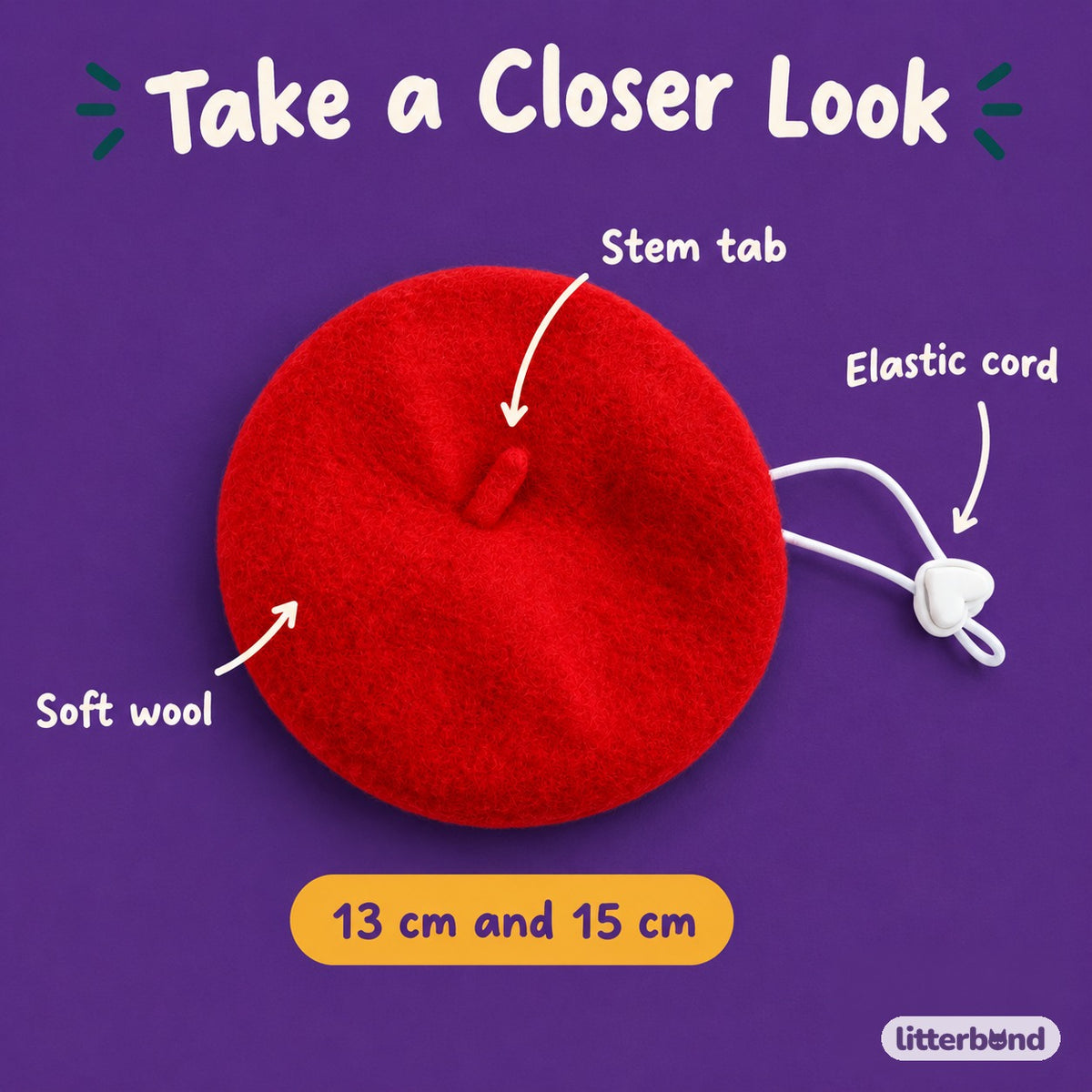 Brushed Wool Beret - close-up details
