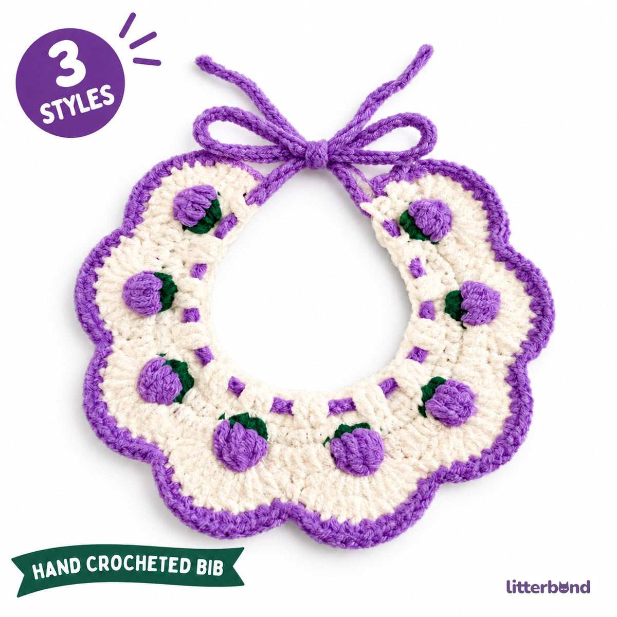 Crochet Puff Bud Bib