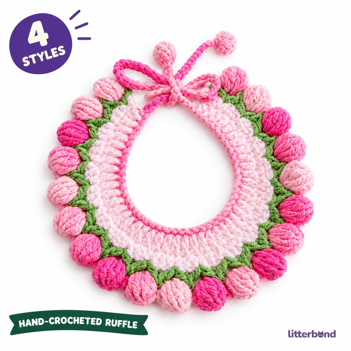Scalloped Charm Crochet Ruffle Bib