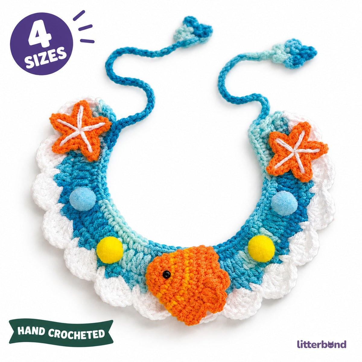 Starfish Goldfish Crochet Collar