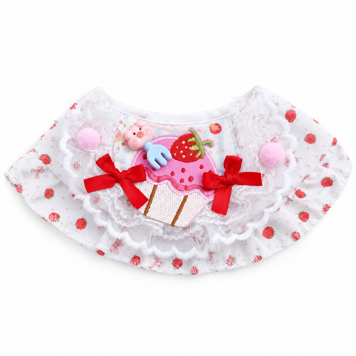 Birthday Hat & Bib Options - Pink Cupcake Bib