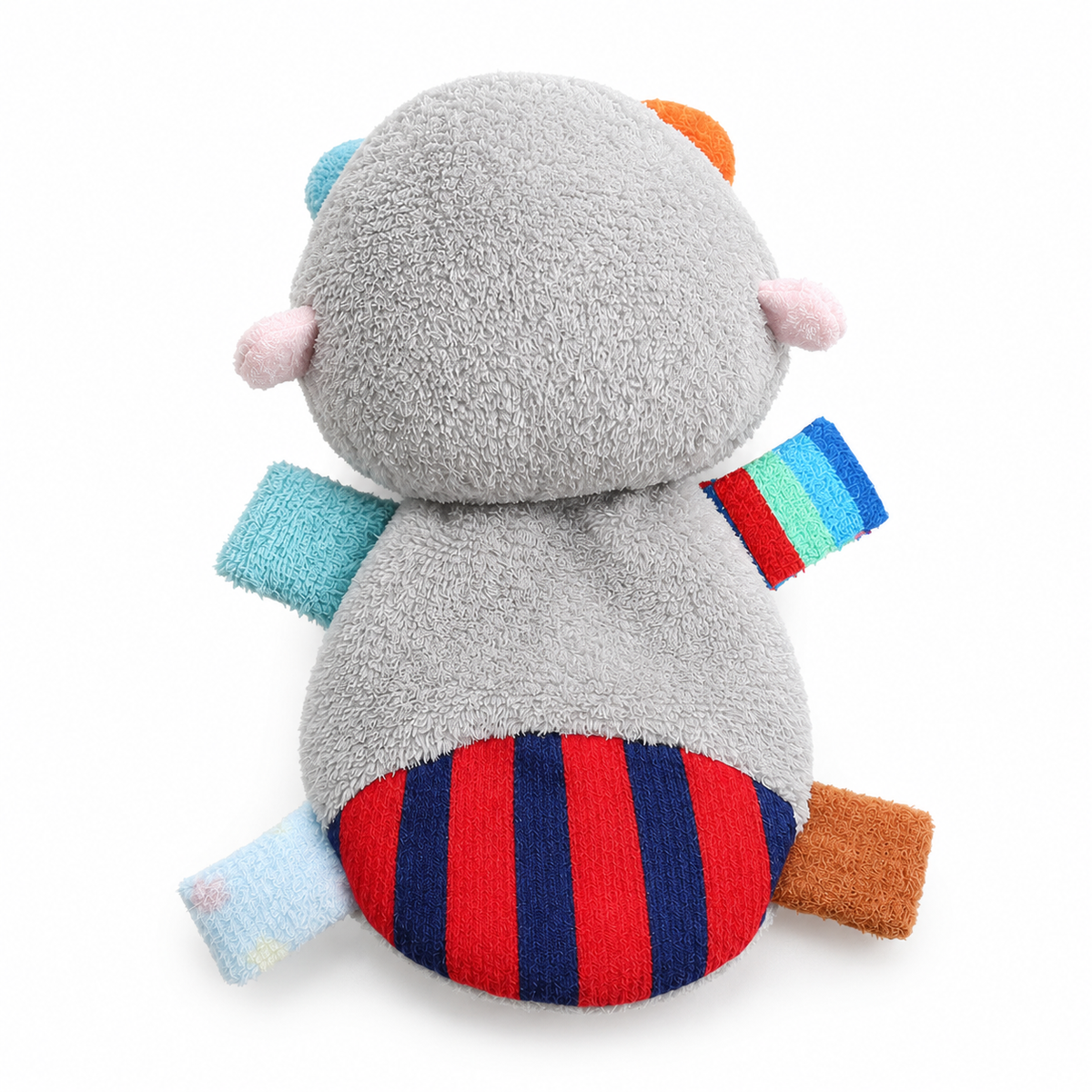 Fleece Tab Hippo Plushies - Gray Hippo