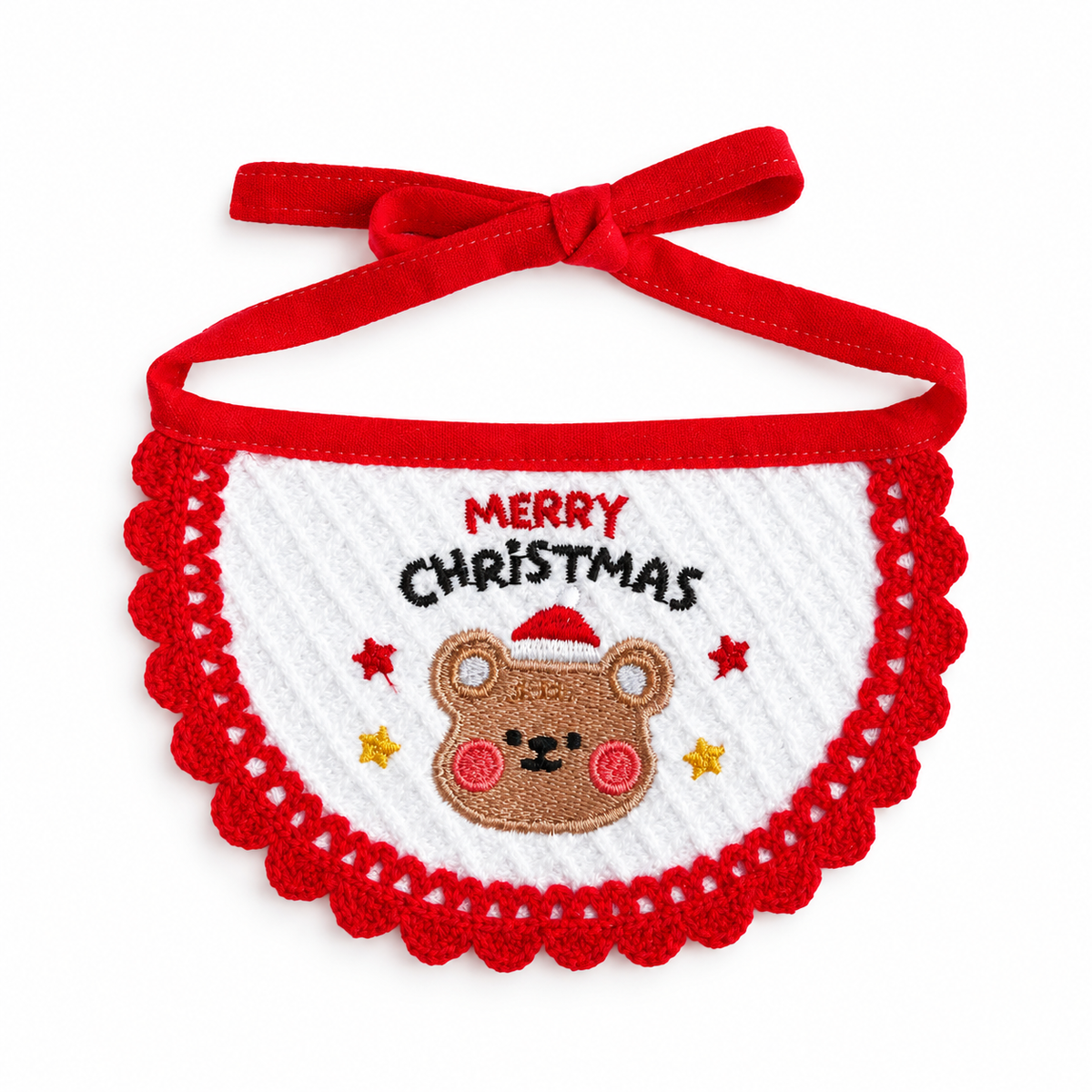 Merry Christmas Bear Bib - Merry Christmas Bear