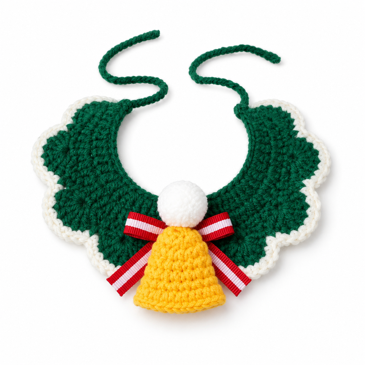 Green Bell Crochet Collar - Green Bell