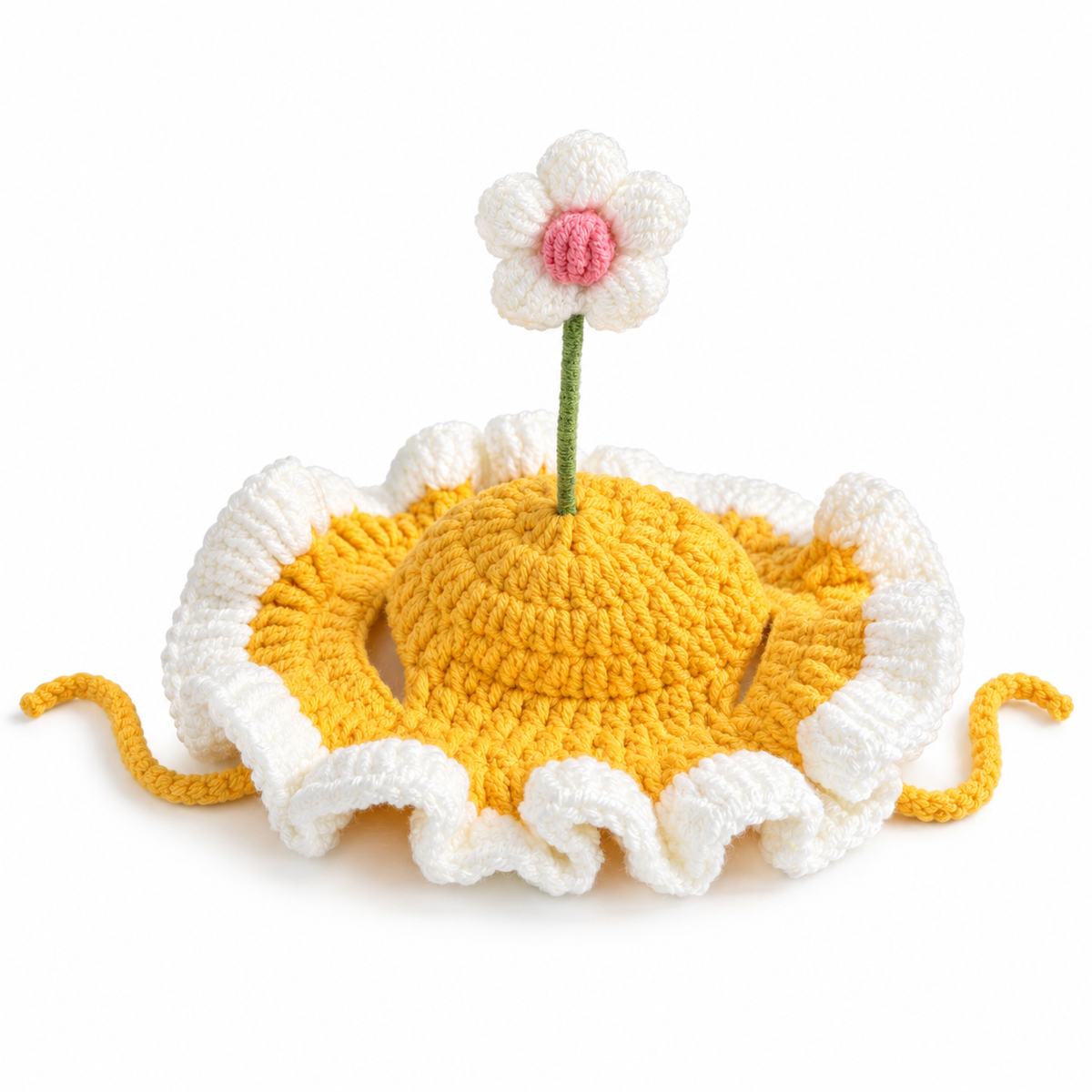Crochet Dress-Up Hats & Hood - Yellow Sprout Daisy Hat