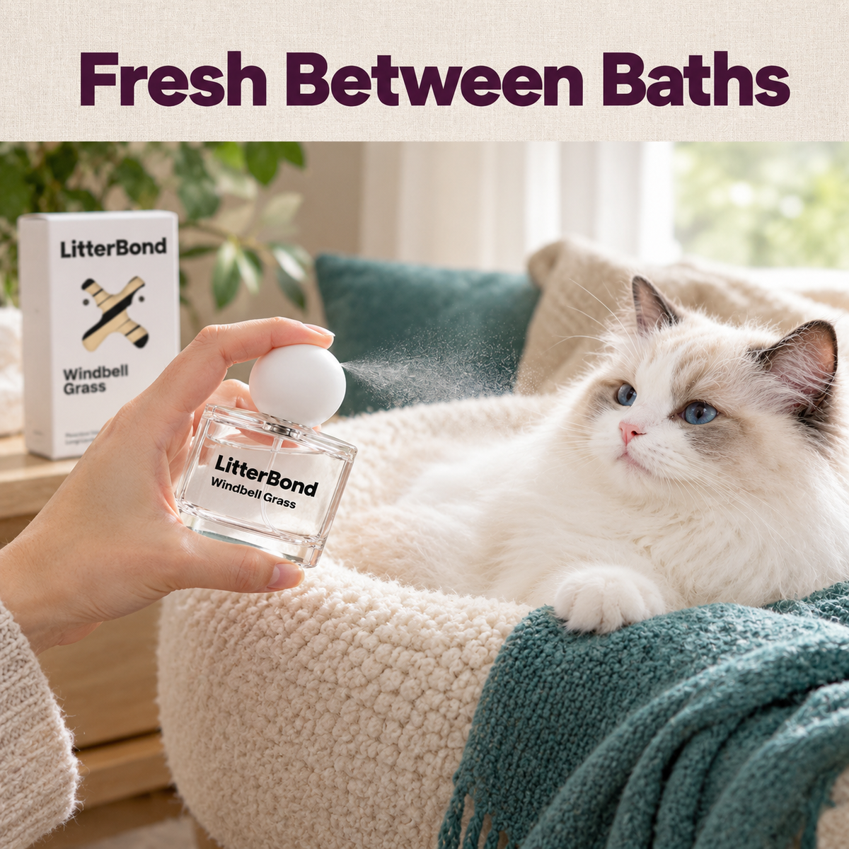 LitterBond Cologne Spray 50 ml 3 scents - how it helps