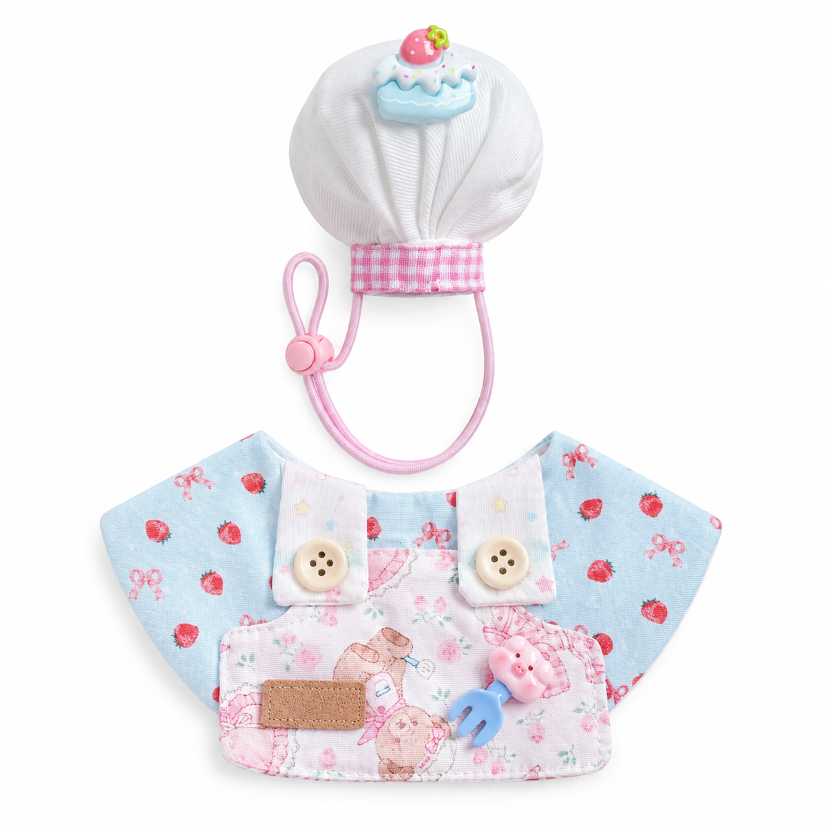 Chef Hat & Bib Options - Pig & Fork Set
