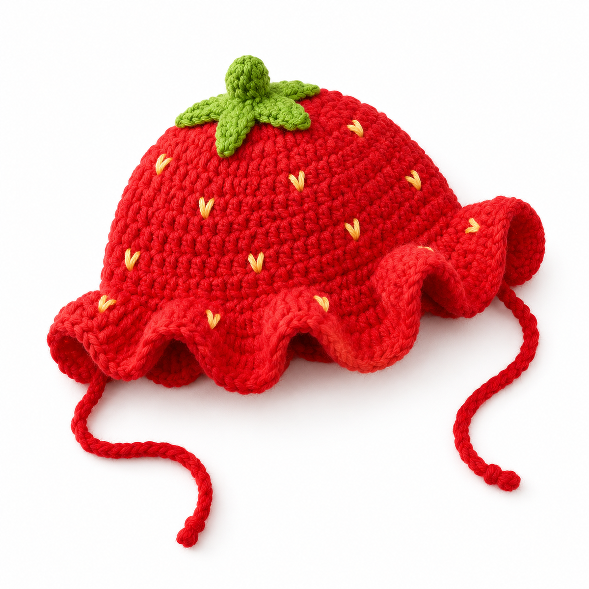Fruit & Friends Ruffle Hat - Red Strawberry
