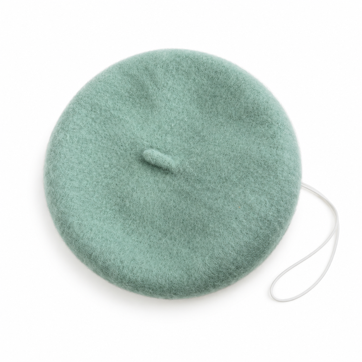 Brushed Wool Beret - Mint Green