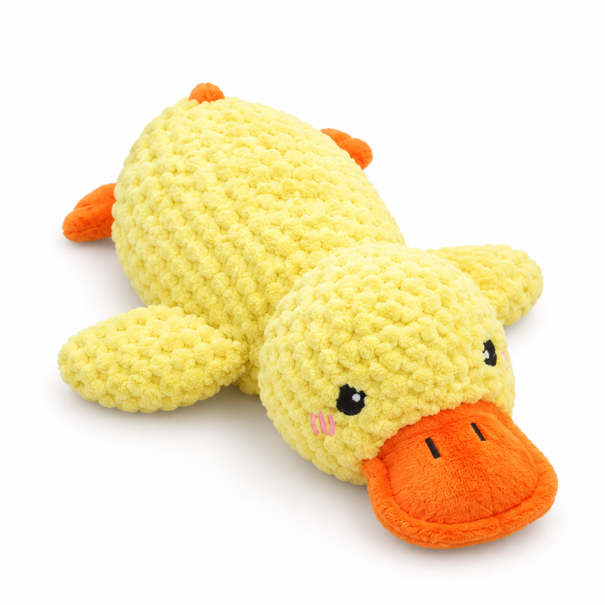 Popcorn Chenille Duck Kicker - Yellow Duck