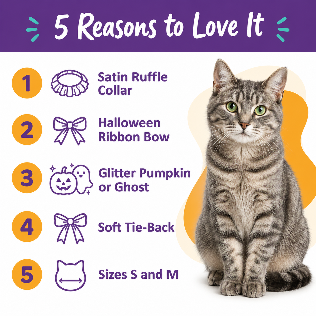 LitterBond Satin Ruffle Halloween Bow Collar - 5 reasons to love it