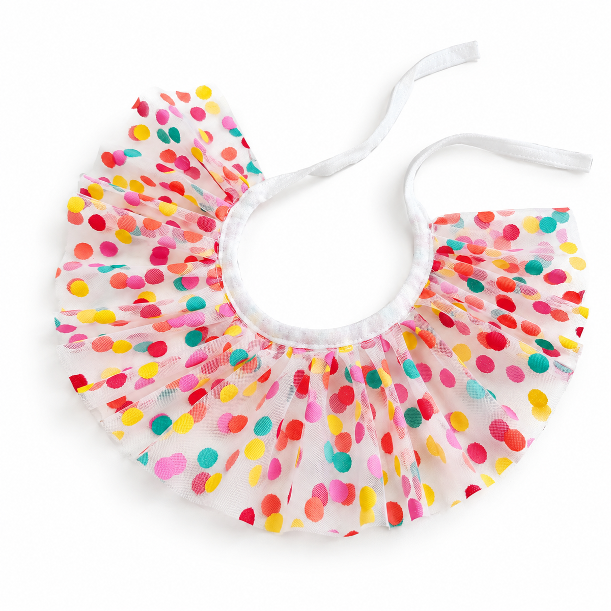 Sheer Confetti Dot Ruffle Collar - Confetti Collar