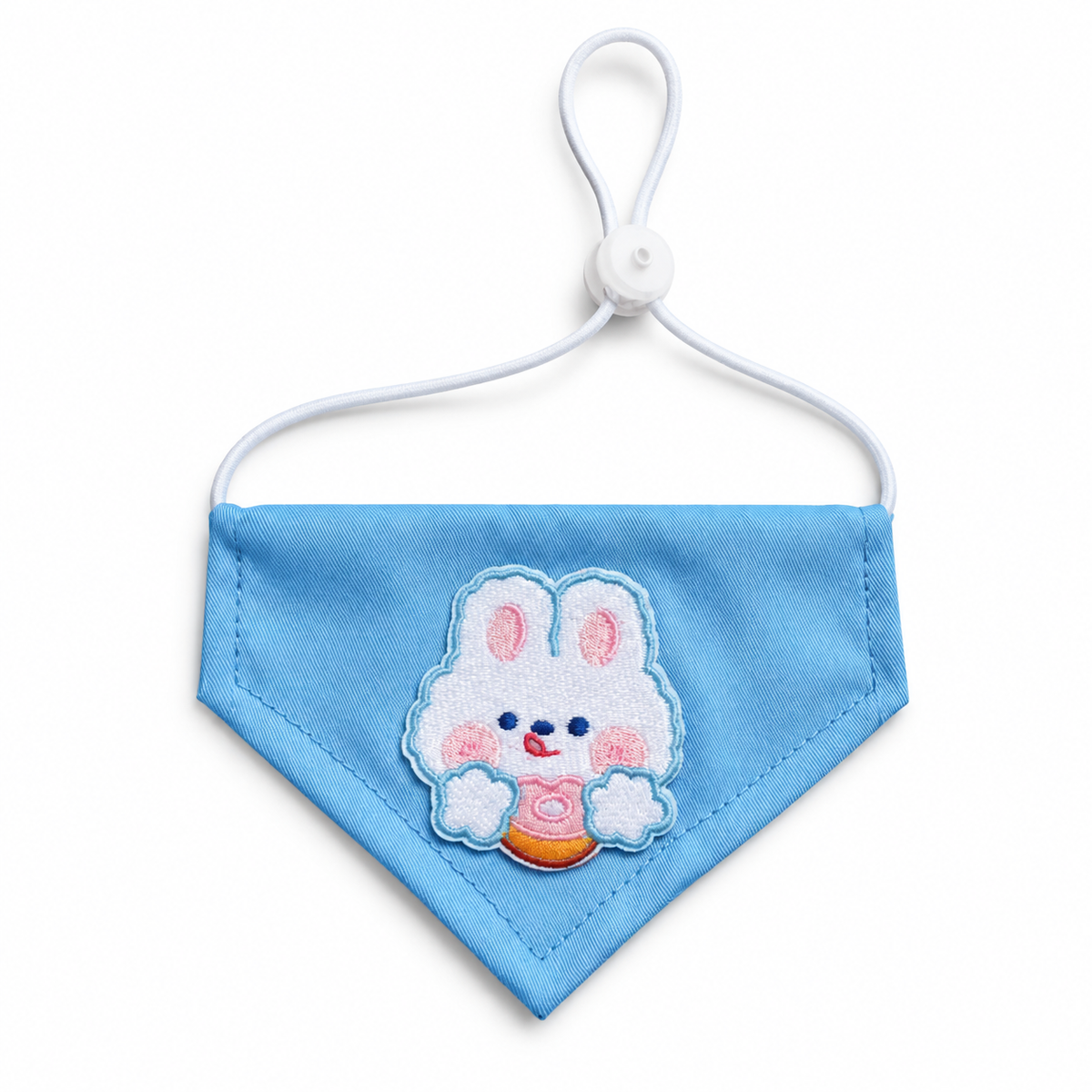 Playful Patch Triangle Bandana - Blue Bunny