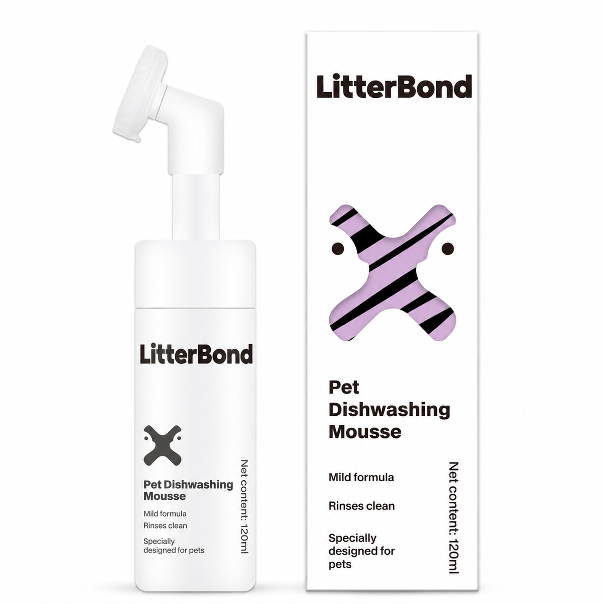 LitterBond Bowl Cleaner Mousse 120 ml on white background