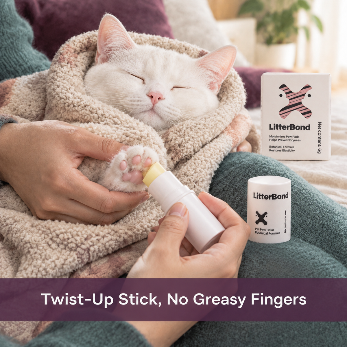 LitterBond Paw Balm Stick 6 g - easy to use