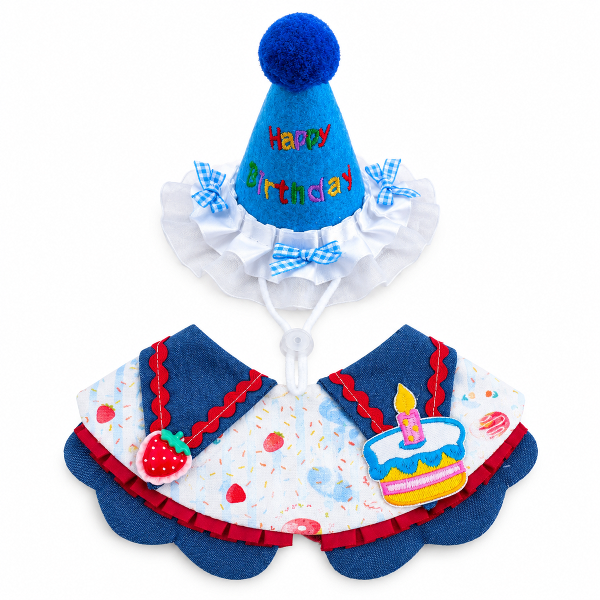Birthday Hat & Bib Options - Blue Birthday Set