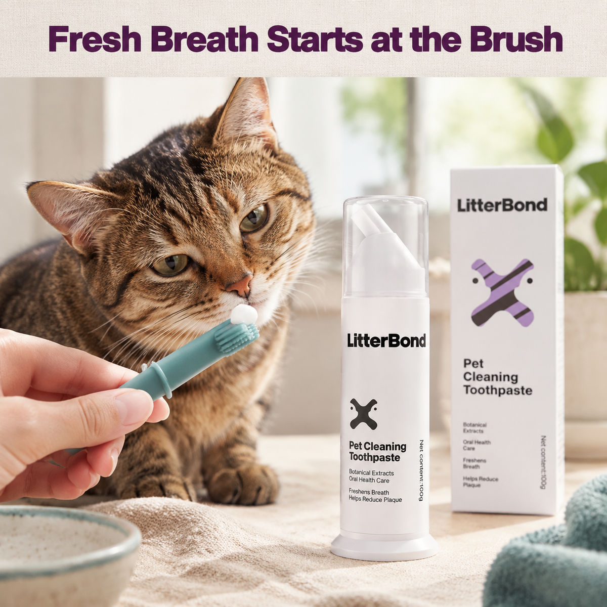 LitterBond Enzymatic Toothpaste 100 g - how it helps