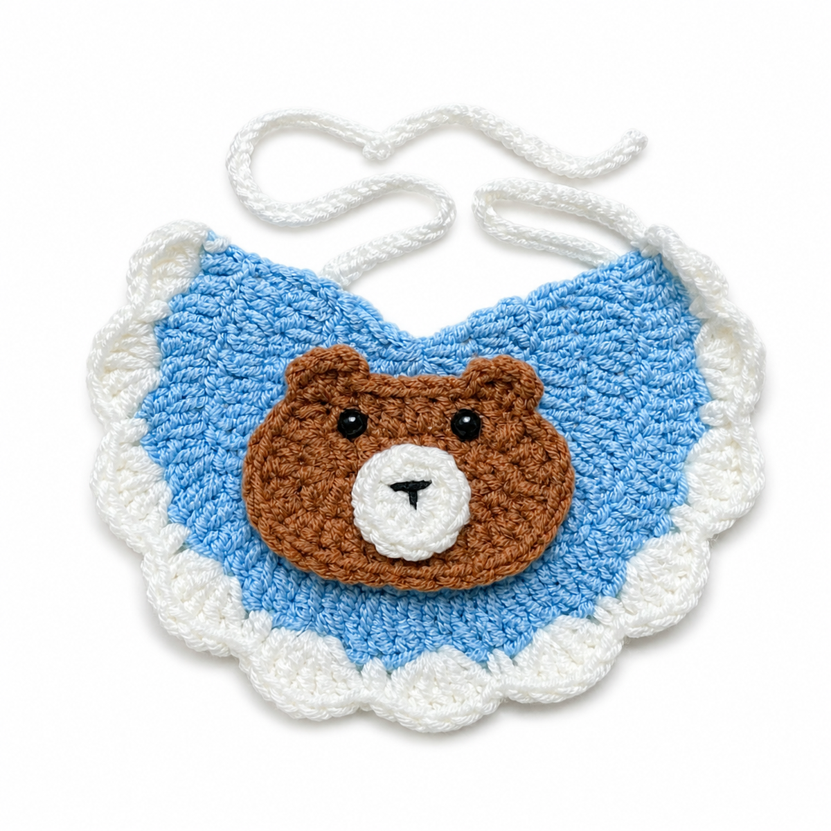Crochet Hat & Bib Options - Blue Bear Bib