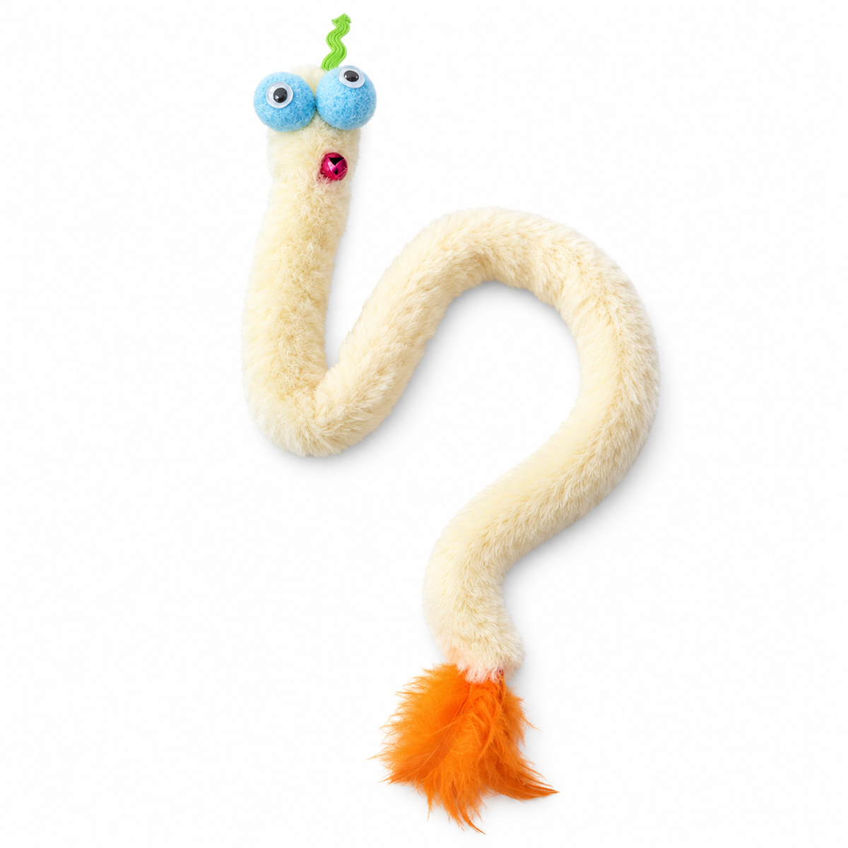 Floppy Pom-Pom Eye Snake - Cream Snake