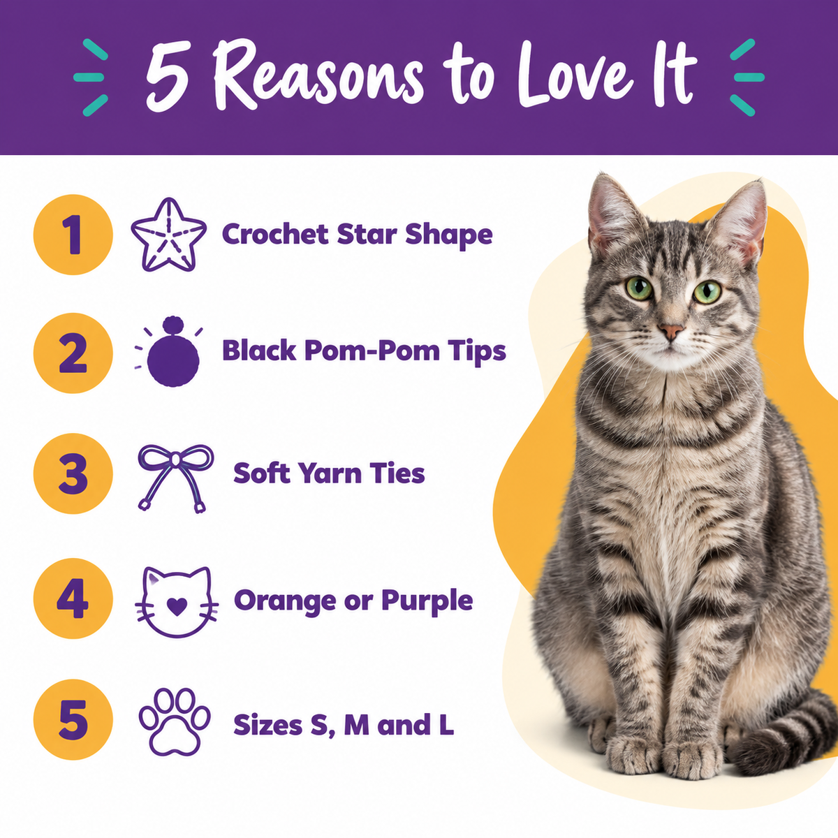 LitterBond Crochet Star Halloween Collar - 5 reasons to love it